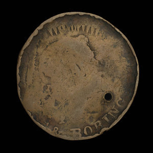 Canada, unknown, 1/2 penny : 1838