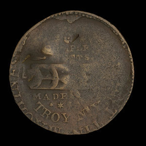 Canada, unknown, 1/2 penny : 1838