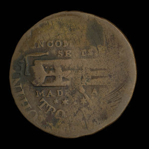 Canada, unknown, 1/2 penny : 1838