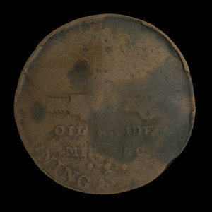 Canada, unknown, 1/2 penny : 1838