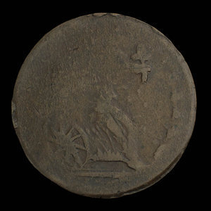 Canada, unknown, 1/2 penny : 1838