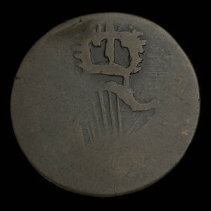 Canada, unknown, 1/2 penny : 1838