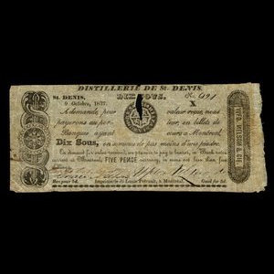 Canada, Wfd. Nelson & Co., 10 sous : October 9, 1837