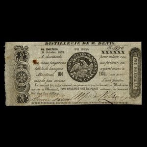 Canada, Wfd. Nelson & Co., 60 sous : October 9, 1837