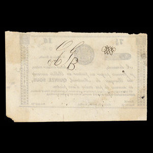 Canada, A. Baby, 15 sous : 1838