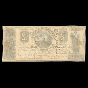 Canada, Cuvillier & Sons, 2 dollars : January 2, 1838