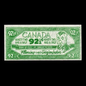 Canada, unknown, 92 1/2 cents : 1963