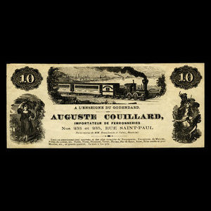 Canada, Auguste Couillard, no denomination : 1877