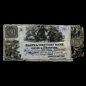 Canada, Harte & Watters, no denomination : 1867