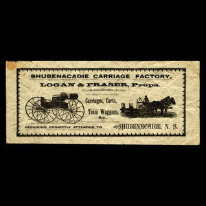 Canada, Shubenacadie Carriage Factory, no denomination : 1887