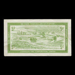 Canada, Canadian Tire Corporation Ltd., 5 cents : 1958