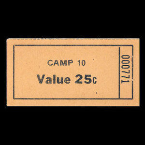 Canada, Camp 10, 25 cents : November 1946