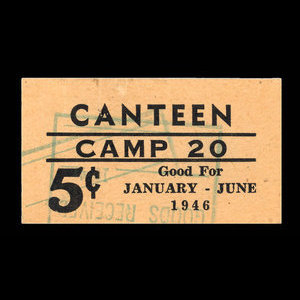 Canada, Camp 20, 5 cents : June 30, 1946