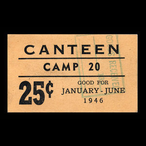 Canada, Camp 20, 25 cents : June 30, 1946