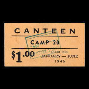 Canada, Camp 20, 1 dollar : June 30, 1946