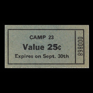 Canada, Camp 23, 25 cents : September 30, 1945