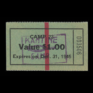 Canada, Camp 23, 1 dollar : December 31, 1945