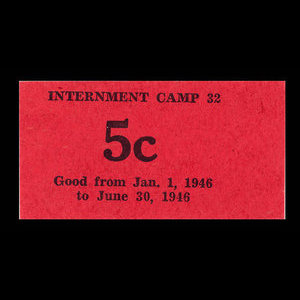 Canada, Camp 32, 5 cents : June 30, 1946