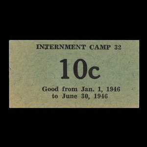 Canada, Camp 32, 10 cents : June 30, 1946