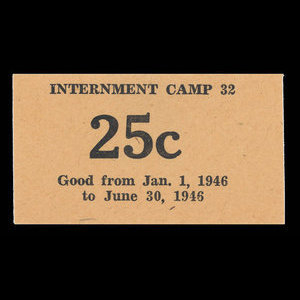 Canada, Camp 32, 25 cents : June 30, 1946