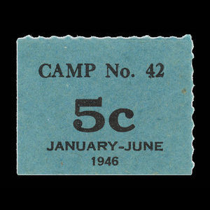 Canada, Camp 42, 5 cents : June 30, 1946