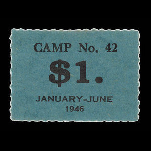 Canada, Camp 42, 1 dollar : June 30, 1946