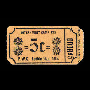 Canada, Camp 133, 5 cents : December 1946