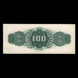 Canada, Province of Canada, 100 dollars : 1866