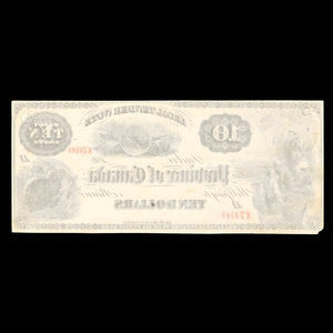 Canada, Province of Canada, 10 dollars : 1866