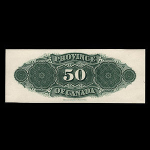 Canada, Province of Canada, 50 dollars : 1866
