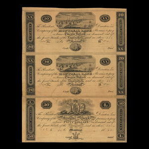 Canada, Montreal Bank, 20 dollars : 1822