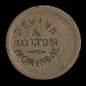 Canada, Devins & Bolton, no denomination : 1867