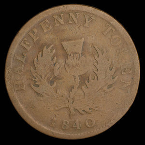 Canada, Province of Nova Scotia, 1/2 penny : 1840