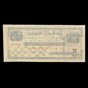 Canada, Bank of Montreal, 5 dollars : September 1, 1852