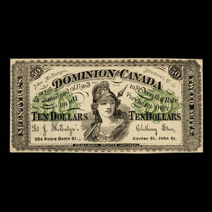 Canada, J. McEntyre's Clothing Store, 50 cents : 1895