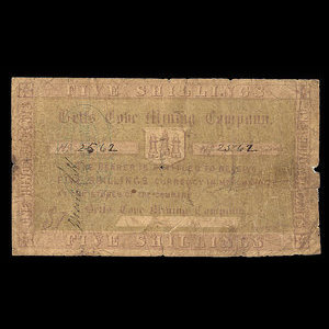 Canada, Betts Cove Mining Company, 1 dollar : 1886
