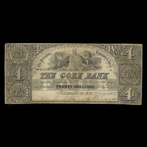 Canada, Gore Bank, 4 dollars : September 2, 1852