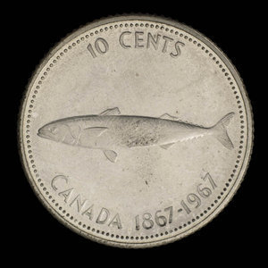 Canada, Elizabeth II, 10 cents : 1967