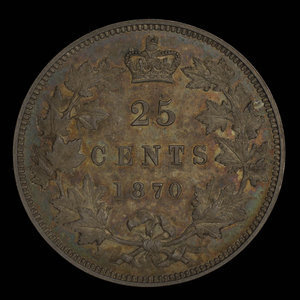 Canada, Victoria, 25 cents : 1870