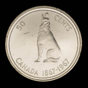 Canada, Elizabeth II, 50 cents : 1967
