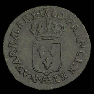 France, Louis XV, 1 liard : 1720