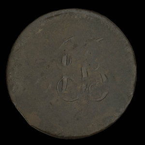 Canada, unknown, 1/2 penny : 1840