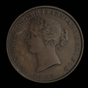 Canada, Province of Nova Scotia, 1/2 penny : 1856