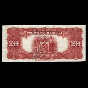 Canada, Bank of British North America, 20 dollars : July 3, 1911