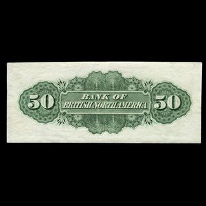 Canada, Bank of British North America, 50 dollars : July 3, 1877