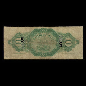 Canada, Bank of Montreal, 10 dollars : March 1, 1871