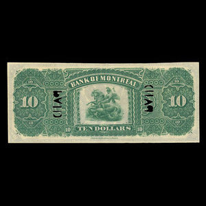 Canada, Bank of Montreal, 10 dollars : January 2, 1882