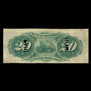 Canada, Bank of Montreal, 20 dollars : January 2, 1882