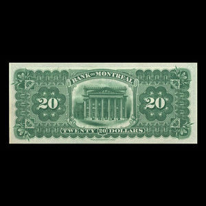 Canada, Bank of Montreal, 20 dollars : January 2, 1895