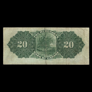 Canada, Merchants Bank of Canada (The), 20 dollars : June 1, 1907